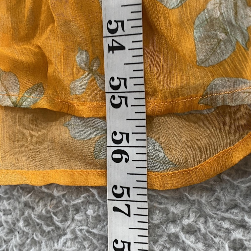 Anthropologie Dress Womens Small Floral Hi-Low‎ Maxi Boho Ruffle Lined Yellow - Picture 12 of 16